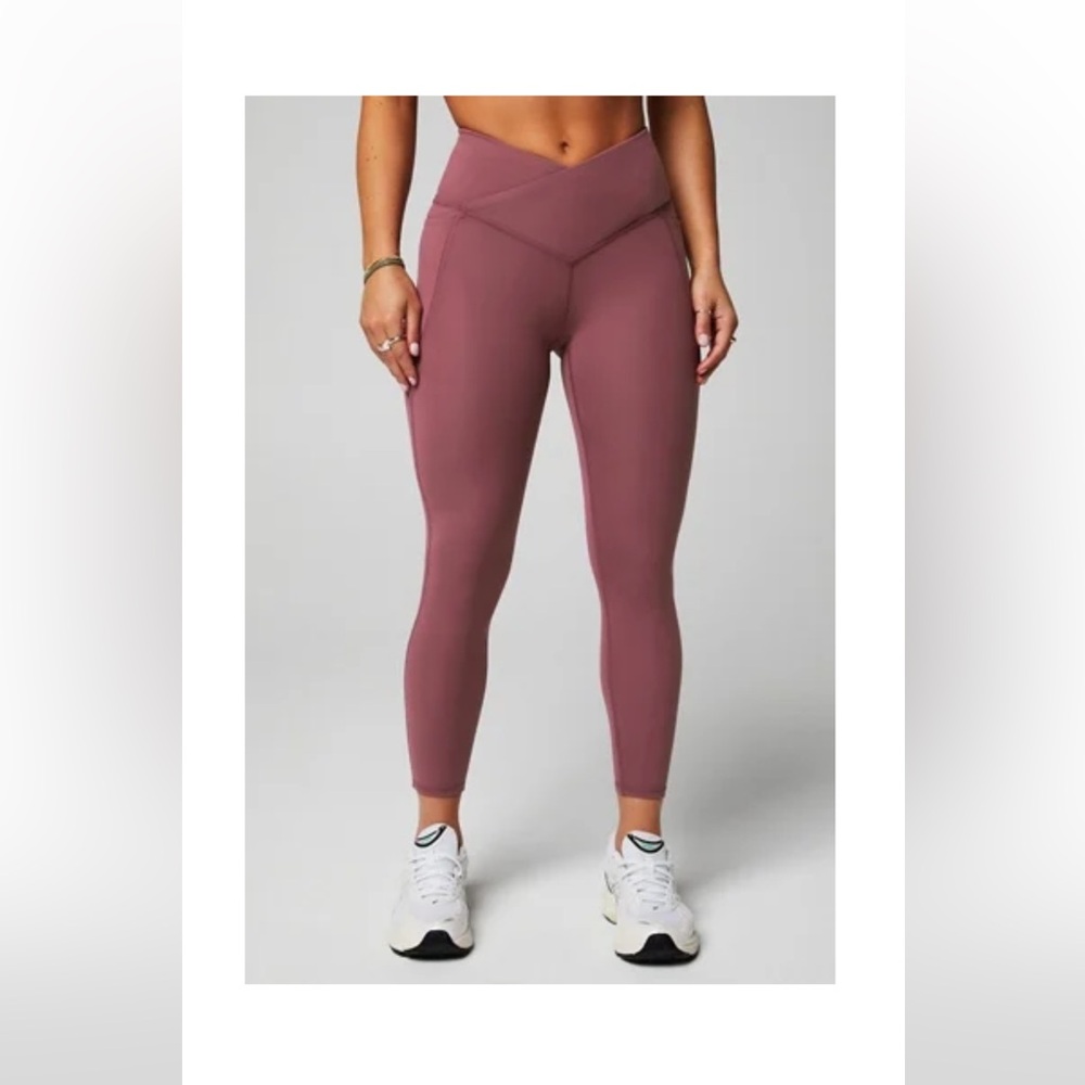 mauve crossover fabletics leggings